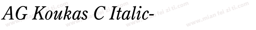 AG Koukas C Italic字体转换